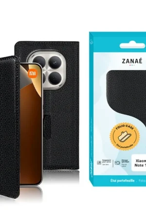 Promotion Saisonnière Etui Portefeuille Zanae pour Redmi Note 15 Pro 5G noir