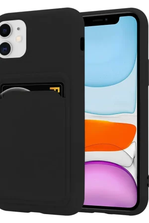 Soldes ShieldCase Coque silicone porte carte iPhone 11 (noir)