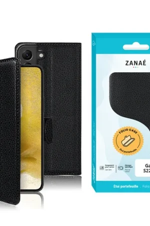Solde Etui Portefeuille Zanae pour Samsung Galaxy S22 Plus Noir