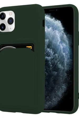 ShieldCase Coque silicone porte carte iPhone 11 Pro (vert foncé) Populaire