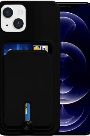 Offre Limitée ShieldCase Coque silicone iPhone 13 avec fente pour carte (noir)