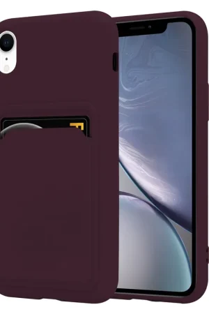 ShieldCase Coque silicone porte carte iPhone Xr (aubergine) Offre Spéciale