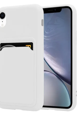 Dernière Chance ShieldCase Coque silicone porte carte iPhone Xr (blanc)