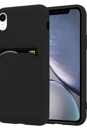 Prix Choc ShieldCase Coque silicone porte carte iPhone Xr (noir)