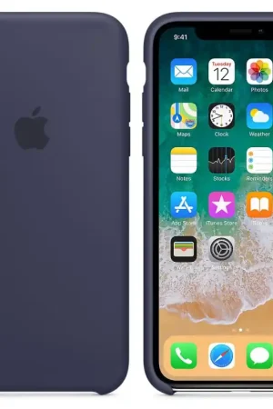 Paiement Sécurisé ORIGINE Apple Coque en silicone Bleu nuit Apple iPhone X