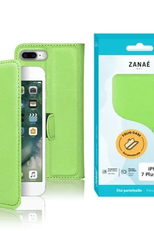 Prix Bas Etui Portefeuille Zanae Vert pour iPhone 7 Plus/8 Plus