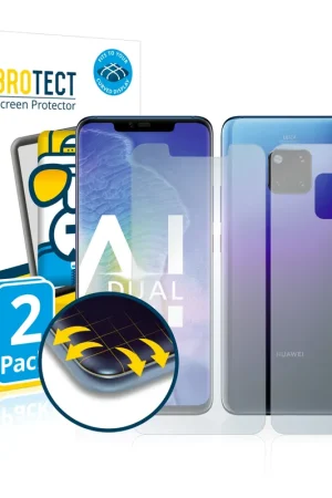 2 Pièces BROTECT Flex Full-Cover film de protection pour Huawei Mate 20 Pro (Avant+Arrière) Vente Flash