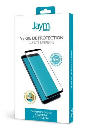 Populaire VERRE TREMPE PREMIUM ASAHI 3D AVEC CONTOUR NOIR POUR XIAOMI MI 11 / MI 11 ULTRA - JAYM