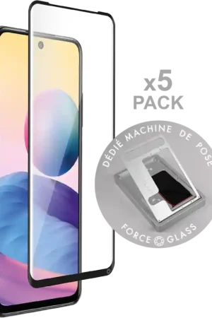 Acheter Direct Pack de 5 Protège écrans Xiaomi Redmi Note 10 5G Original Garanti à vie Force Glass