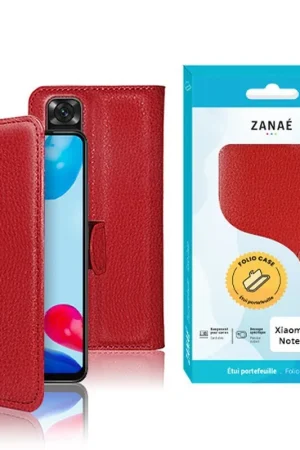 Solde Etui Portefeuille Zanae Rouge pour Redmi Note 11 / 11S
