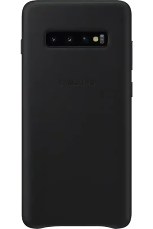 Authentique Coque Samsung Galaxy S10 Plus en Cuir Noire Samsung