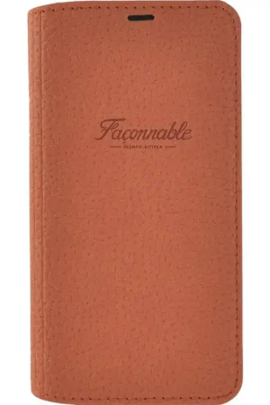 Etui pour iPhone X - folio French Riviera Façonnable orange Must-Have