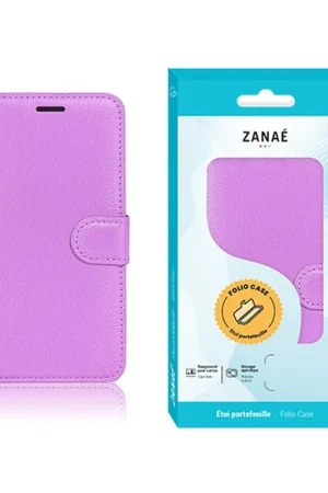 Acheter En Ligne Etui Portefeuille Zanae Violet pour Galaxy A12/M12