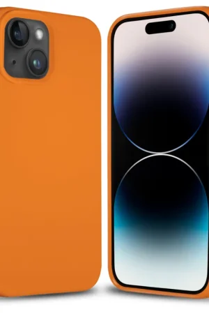 Petit Prix Coverzs Coque silicone solide iPhone 14 (orange)