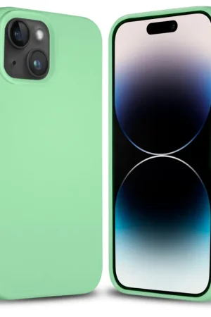 Coverzs Coque silicone solide iPhone 14 Plus (menthe) Affaire À Saisir