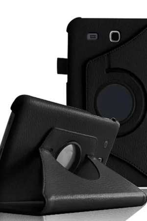 Retour Gratuit Etui Rotatif pour Galaxy Tab A6 7" (2016) Noir