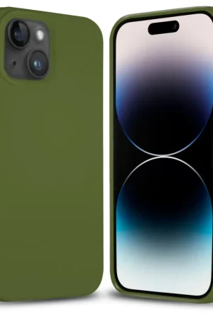 Offre Limitée Coverzs Coque silicone solide iPhone 14 Plus (vert armée)