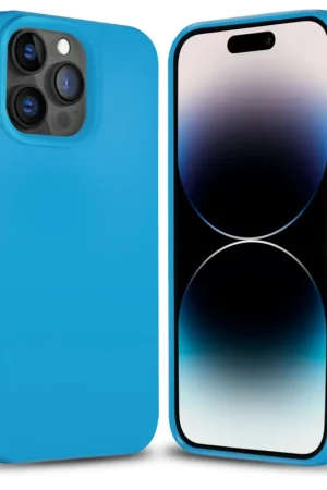 Authentique Coverzs Coque silicone solide iPhone 14 Pro (bleu clair)