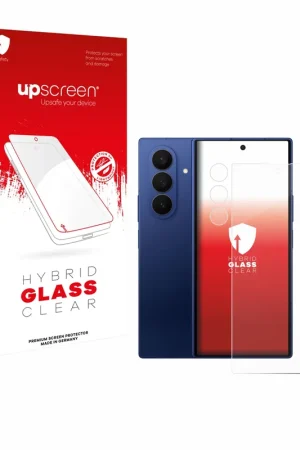 Bon Marché upscreen Hybrid Glass Clear Premium Protection d'écran en verre pour Samsung Galaxy Z Fold 7 (Avant+Caméra)