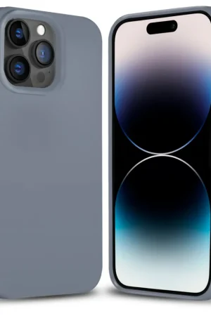Coverzs Coque silicone solide iPhone 14 Pro (gris lavande) Top Vente