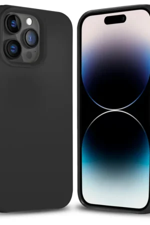 Livraison Express Coverzs Coque silicone solide iPhone 14 Pro Max (noir)