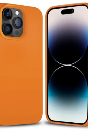 Meilleur Choix Coverzs Coque silicone solide iPhone 14 Pro Max (orange)