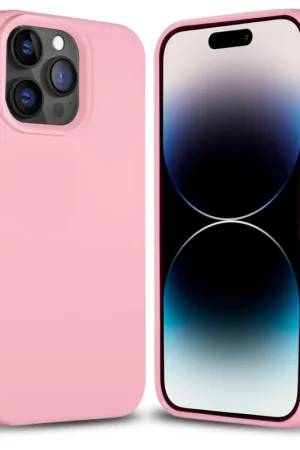 Quantité Limitée Coverzs Coque silicone solide iPhone 14 Pro Max (rose clair)