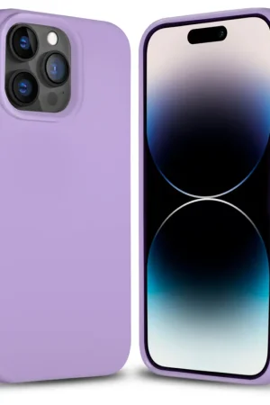 Promotion Saisonnière Coverzs Coque silicone solide iPhone 14 Pro Max (violet clair)