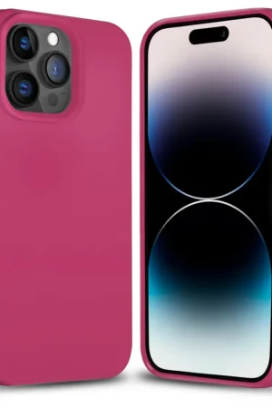 Bon Marché Coverzs Coque silicone solide iPhone 14 Pro (rose)