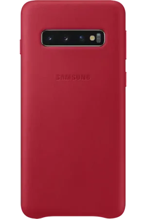 Solde Coque Samsung G S10 en Cuir Bordeaux Samsung