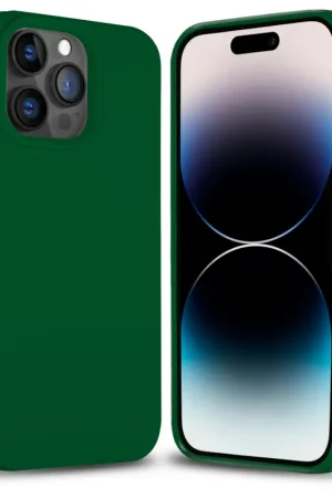 Prix Choc Coverzs Coque silicone solide iPhone 14 Pro (vert)