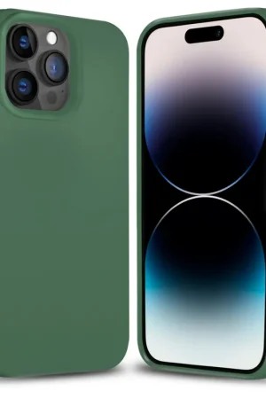 Offre Du Jour Coverzs Coque silicone solide iPhone 14 Pro (vert sapin)