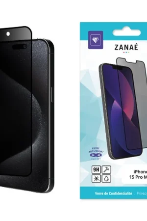 Affaire À Saisir Film de confidentialité iPhone 15 Pro Max - Noir