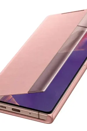 Folio Samsung G Note 20 Clear View Cover Or Rose Samsung Remise