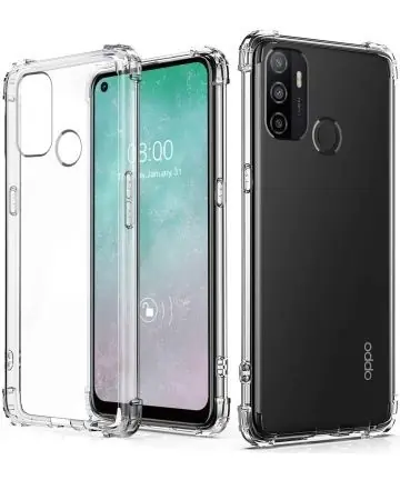 Ceezs Coque Oppo A53 antichoc militaire (transparent) Affaire À Saisir