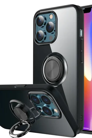 Pas Cher ShieldCase Coque TPU avec anneau iPhone 13 Pro (noir)