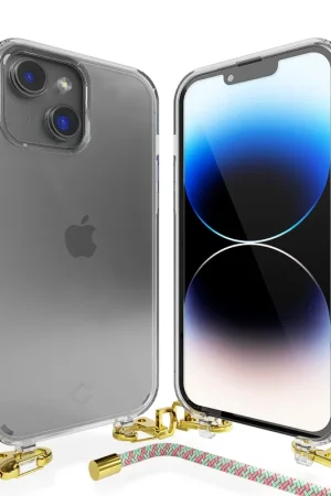 Commander Vite Coverzs Coque transparente avec cordon iPhone 14 Plus (aqua/rose)