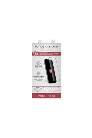Protège écran iPhone 17 / 16 Pro Original 2.5D Verre organique + Garantie à vie - Certifié GRS Force Glass Must-Have