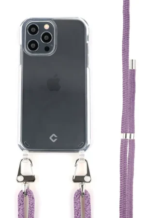 Usine Directe Coverzs Coque transparente avec cordon violet iPhone 13 Pro
