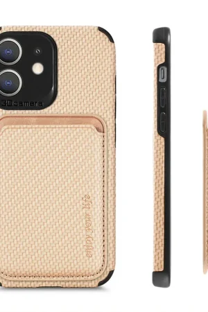 Livraison Express Coverzs Coque tressée porte-cartes MagSafe iPhone 12 (kaki)
