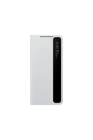 Folio Samsung G S21 Ultra 5G Clear View Cover Gris Clair Samsung Retour Gratuit