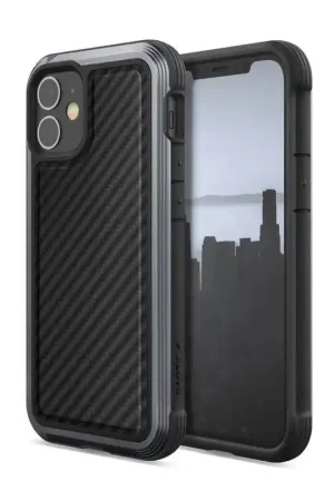 RAPTIC - COQUE LUX FIBRE DE CARBONE NOIR POUR IPHONE 12 MINI Remise