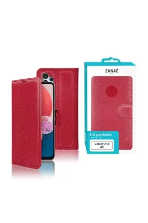 Pas Cher Etui Samsung G A13 4G - portefeuille Zanae rouge