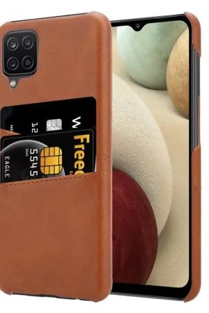 Petit Prix ShieldCase Coque vintage avec porte carte Samsung Galaxy A12 (marron)