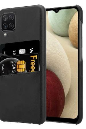 ShieldCase Coque vintage avec porte carte Samsung Galaxy A12 (noir) Commander Vite