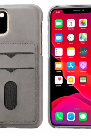 Nouveauté ShieldCase Coque vintage fente carte iPhone 12 (gris)