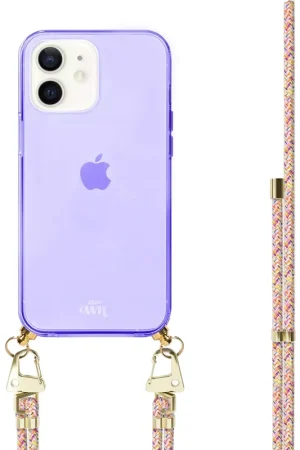 xoxo Wildhearts Coque violette avec cordon Rainbow Vibes - iPhone 12 Achat Immédiat