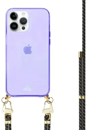 xoxo Wildhearts Coque violette avec Gold Goddess cordon - iPhone 15 Pro Meilleur Choix