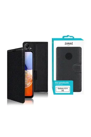 Authentique Etui folio Galaxy A14 4G / 5G Zanae noir