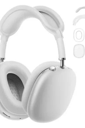 Étuis en silicone ShieldCase pour AirPods Max - Ensemble de 4 en 1 (transparent) Expédition Rapide